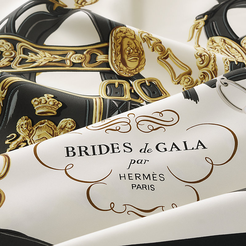Lenço 90 eterno Brides de Gala - Preto | Hermès Brasil